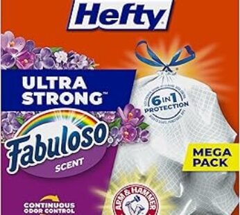 Hefty Ultra Strong 13 Gallon Trash Bags, Tall Kitchen Trash Bags 13 Gallon Size, Resist Leaks, Punctures, and Rips, Contin…